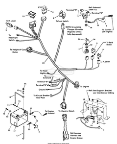 Electrical Group Diagram and Parts List for 7800819 (C950-60107-0)(2011) Briggs and Stratton Lawn Tractor